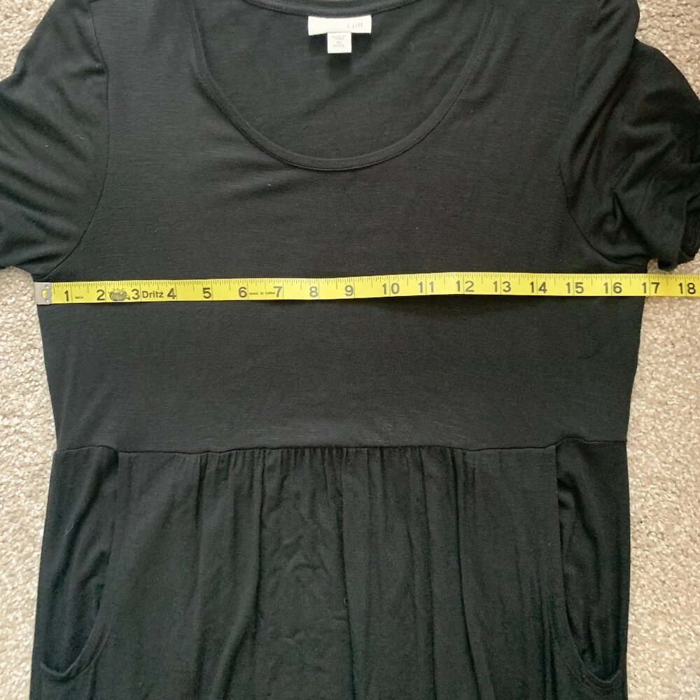 EUC J. Jill Black Maxi Dress w/ Pockets - PXS - Picture 3 of 6